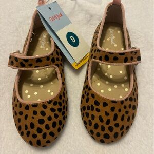 NWT! Animal Print Flats in Little Girl Size 9